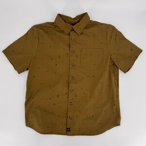 Art Class Boys Short Sleeve Button Up Shirt Gamer Emoji Print Size Large (10/12)